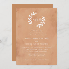 Uitnodiging tot Waterverf Rustic Wedding