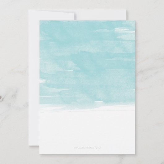 Uitnodiging tot waterverf Sand Dollar (Achterkant)