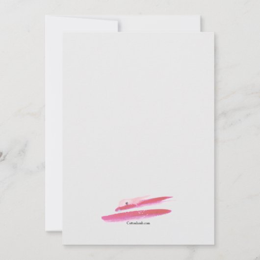 Uitnodiging tot Waterverf van cocktail Party (Achterkant)