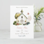 Uitnodiging tot Waterverf van de landelijke kerk (Staand voorkant)