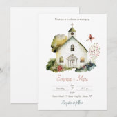 Uitnodiging tot Waterverf van de landelijke kerk (Voorkant / Achterkant)