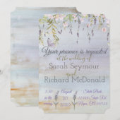 Uitnodiging tot Waterverf van de Lavender (Voorkant / Achterkant)