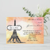 Uitnodiging tot Waterverf van de Parisian (Staand voorkant)