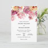 Uitnodiging tot Waterverf van de Rustic Floral Wed (Staand voorkant)