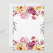 Uitnodiging tot Waterverf van de Rustic Floral Wed (Achterkant)