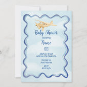 uitnodiging tot Waterverf van een Baby shower (Voorkant)