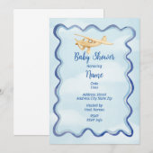 uitnodiging tot Waterverf van een Baby shower (Voorkant / Achterkant)