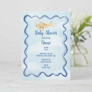uitnodiging tot Waterverf van een Baby shower