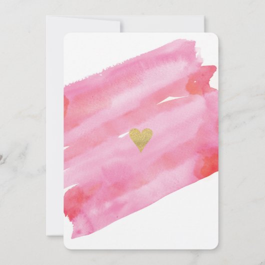 Uitnodiging tot Waterverf van Galentine (Achterkant)