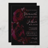 Uitnodiging tot Waterverf van het huwelijk tussen  (Voorkant / Achterkant)