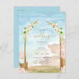 Uitnodiging tot waterverf van het strand