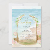 Uitnodiging tot waterverf van het strand (Voorkant)