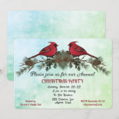 Uitnodiging tot Waterverf van kerstfeestdagen (Voorkant / Achterkant)