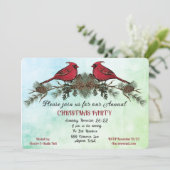 Uitnodiging tot Waterverf van kerstfeestdagen (Staand voorkant)