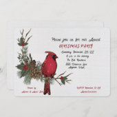 Uitnodiging tot Waterverf van kerstfeestdagen (Voorkant / Achterkant)