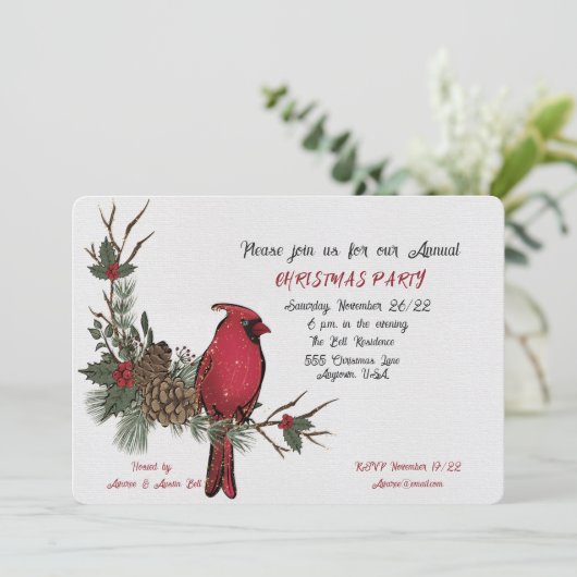 Uitnodiging tot Waterverf van kerstfeestdagen (Staand voorkant)