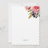 Uitnodiging tot Waterverf van Quinceañera (Achterkant)