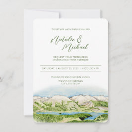 Uitnodiging tot Waterverf van Rustic Mountain
