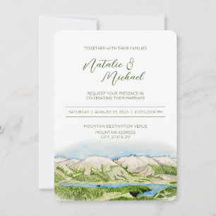 Uitnodiging tot Waterverf van Rustic Mountain