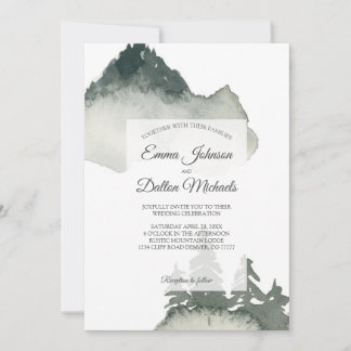 Uitnodiging tot Waterverf van Rustic Mountain