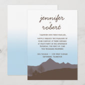 Uitnodiging tot Waterverf van Rustic Mountain (Voorkant / Achterkant)