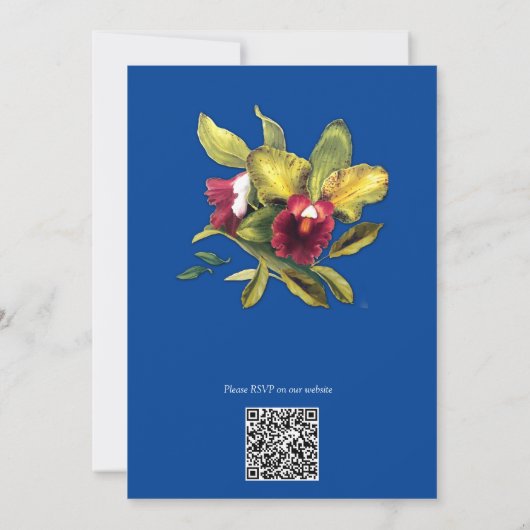 Uitnodiging tot Waterverf Victoriaans-Era Floral (Achterkant)