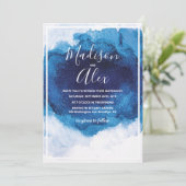 Uitnodiging tot Waterverf voor bruiloft (Staand voorkant)