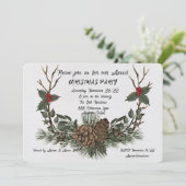 Uitnodiging tot Waterverf voor kerstfeestdagen (Staand voorkant)