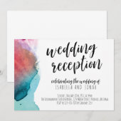 Uitnodiging tot waterverf weddenschappen (Voorkant / Achterkant)