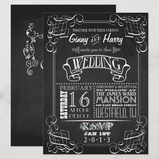  uitnodiging tot weddenschap (Voorkant / Achterkant)