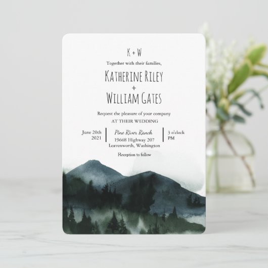 Uitnodiging tot weddenschap in het Rustic Forest M (Staand voorkant)