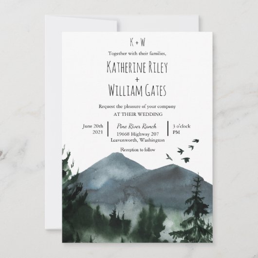 Uitnodiging tot weddenschap in het Rustic Forest M (Voorkant)