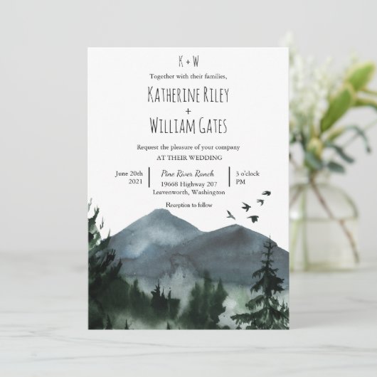 Uitnodiging tot weddenschap in het Rustic Forest M (Staand voorkant)