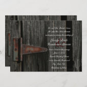 Uitnodiging tot weddenschap in het Rustische land  (Voorkant / Achterkant)