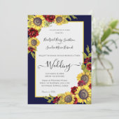 Uitnodiging tot weddenschap met bijtende Gele Zonn (Staand voorkant)