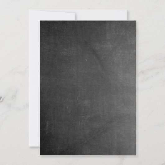 uitnodiging tot weddenschap met Chalkboard (Achterkant)