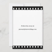 Uitnodiging tot weddenschap met een filmthema (Achterkant)