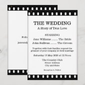 Uitnodiging tot weddenschap met een filmthema (Voorkant / Achterkant)