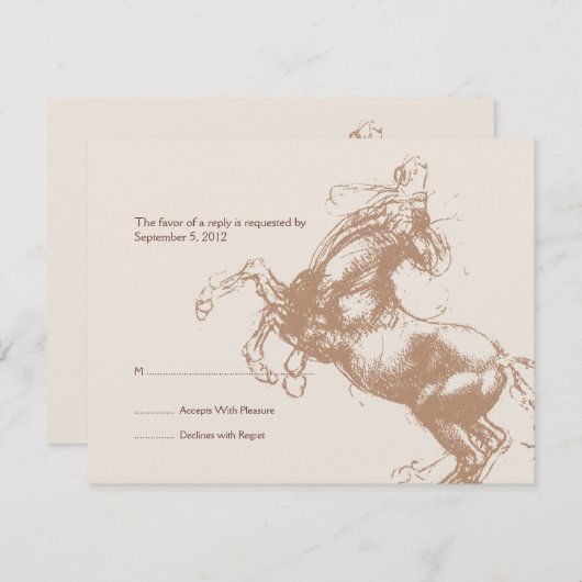  uitnodiging tot weddenschap met Equestrië (Voorkant / Achterkant)