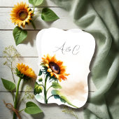 Uitnodiging tot weddenschap met geel zonnebloem