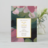 Uitnodiging tot weddenschap met geschilderde liefd (Staand Voorkant)