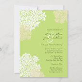 Uitnodiging tot weddenschap met groene en witte ko (Voorkant)