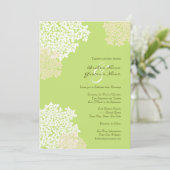 Uitnodiging tot weddenschap met groene en witte ko (Staand voorkant)