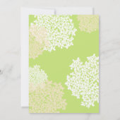 Uitnodiging tot weddenschap met groene en witte ko (Achterkant)