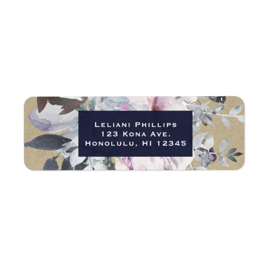 Uitnodiging tot weddenschap met het Rustic Floral Etiket (Voorkant)