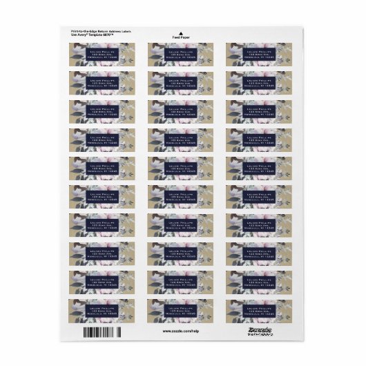 Uitnodiging tot weddenschap met het Rustic Floral Etiket (Full Sheet)