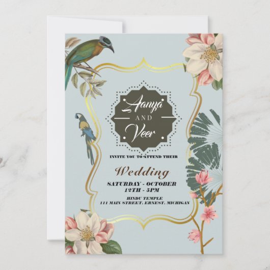 Uitnodiging tot weddenschap met Indische hindu Pea (Voorkant)