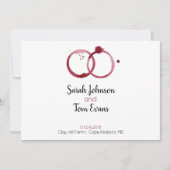 Uitnodiging tot weddenschap met jute wijn (Voorkant)