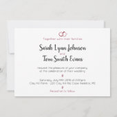 Uitnodiging tot weddenschap met jute wijn (Achterkant)