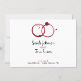 Uitnodiging tot weddenschap met jute wijn